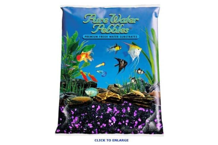 Pure Water Pebbles Aquarium Gravel, 5-Pound, Blackberry Glo